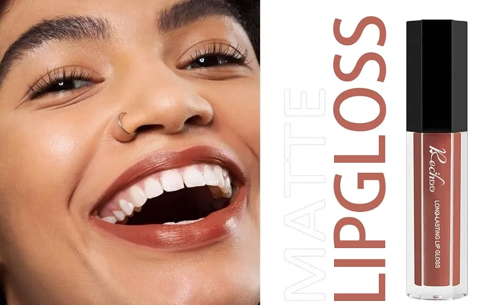 Rechoo Matte Liquid Lipstick Set  6 Pcs Superstay Mate Ink Waterproof Lip Gloss Beauty Lips Makeup Set (NUDE MATTE INK) A-NUDE MATTE INK - rechoo matte lipgloss