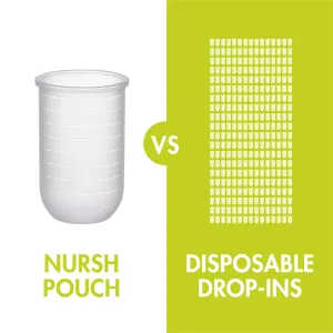 Boon NURSH Reusable Silicone Pouch Bottles  8 Ounce (Gray) - image