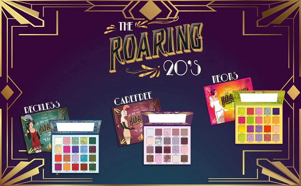 Rude - The Roaring 20's Eyeshadow Palette - Reckless - rude cosmetics makeup eyeshadow face palette eyes matte shimmer roaring 20s neons