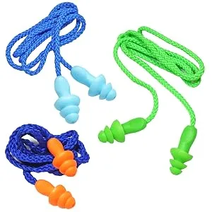 12 Pairs Corded Ear Plugs Soft Silicone Reusable Earplugs Noise Cancelling for Hearing Protection  Sleeping (Combo 12) - soft comfortable silicone ear plugs orange blue green corded noise reduction hearing protection
