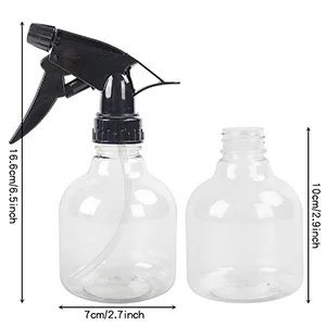 SUPERLELE Spray Bottles 7pcs 8oz Empty Plastic Spray Bottle with Adjustable Nozzle for Hair and Cleaning Solutions Includes Funnel and Labels 8oz 7 - Adjustable nozzle
