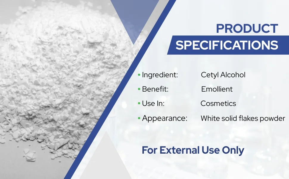 Cetyl Alcohol 125 gm / 4.4 oz by Salvia - Specifications