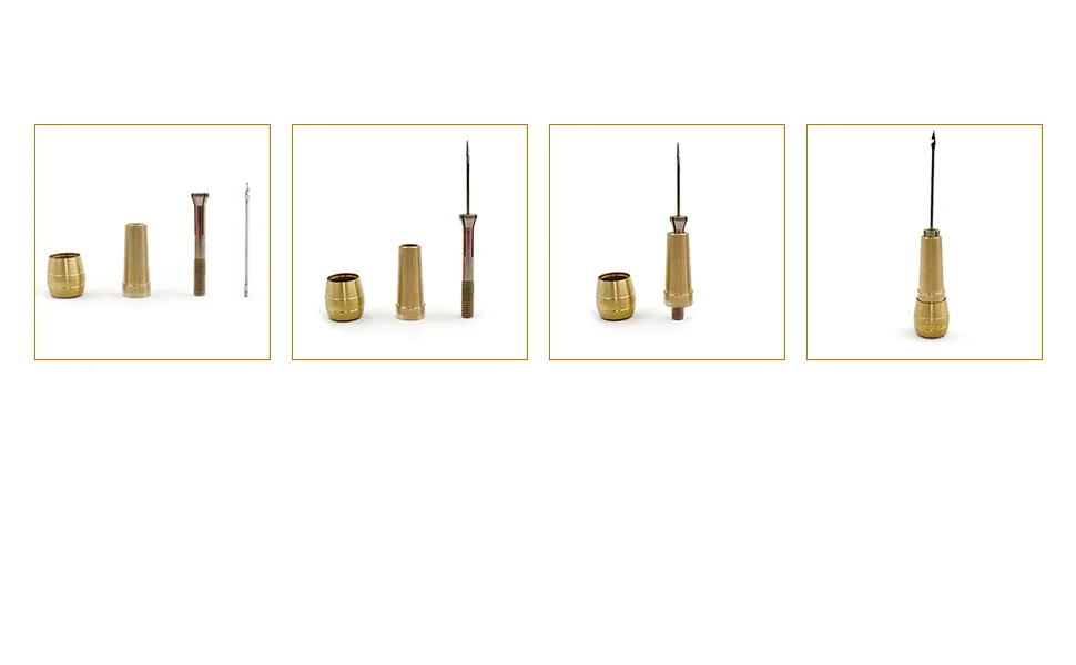 3 Needles Vintage Copper Handle Sewing Awl with Crochet Hand Stitcher Shoe Repair Tool for Leather Canvas Bag Heavy Fabric - product information 2