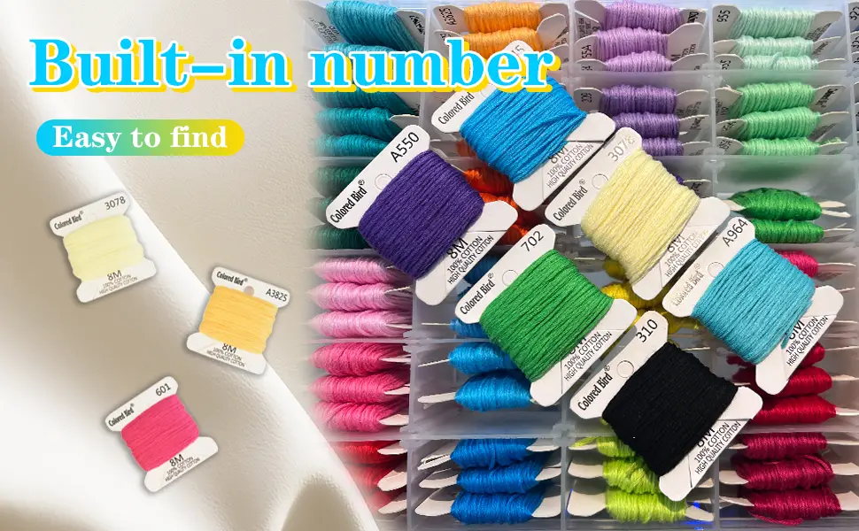 Friendship Bracelet Kit Embroidery Floss 1-Tier box - product information 6