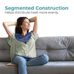 NatraCure Microwaveable Warming Shoulder Wrap Pad w/Heat Shield Technology - Warming Shoulder Wrap with Heat Shield Technology Segmented Construction