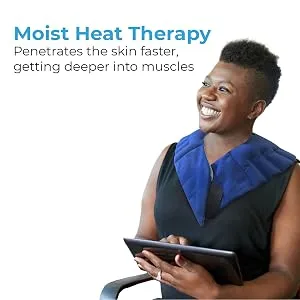NatraCure Microwaveable Warming Shoulder Wrap Pad w/Heat Shield Technology - Warming Shoulder Wrap with Heat Shield Technology Most Heat Therapy