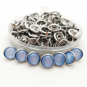 Pearl Snaps Fasteners Kit 10m Prong Ring Snaps for Western Shirt Clothes Popper Studs(5 Color x 10 Sets) - product information 3