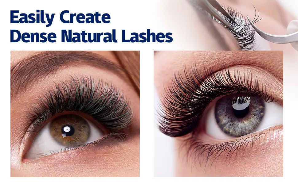 Qeelasee 0.07 Thickness CC Curl 11mm Volume Mink Eyelash Extensions Silk Individual Lash Extensions Semi-permanent Pure Korean Silk lashes Soft Application for Professional Salon Use CC 11mm - product information 7