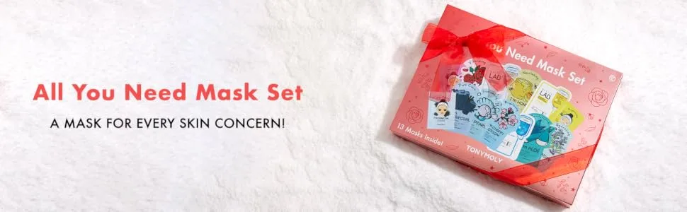 TONYMOLY All You Need Mask Set  Radiance  elasticity  hydration and pore care  Professional Skin Care - all you need, sheet masks, hydration, dry skin, tonymoly, tony moly