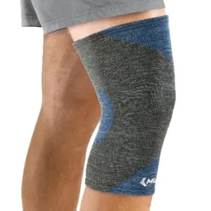 Mueller 4-Way Stretch Black & Blue Premium Knit Ankle Support with Thermo Reactive Technology Medium/Large - Mueller