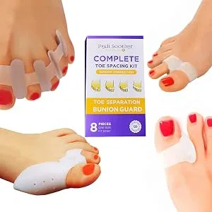 Bunion Corrector and Bunion Relief Complete Bunion Kit - Hammer Toe Separators -Bunion Corrector Big toe Hammer Toe Spacer - Toe Separators for Bunions -Bunion Cushions - correct toe toe spacers toe separators for women seperators gel toe pedicure spacers