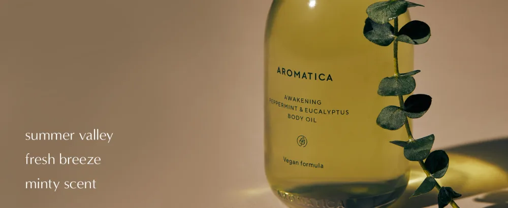 AROMATICA Awakening Body Oil Peppermint & Eucalyptus - 100ML / 3.38 fl. oz. - Aromatherapy Massage Oil 02. Peppermint & Eucalyptus - product information 11