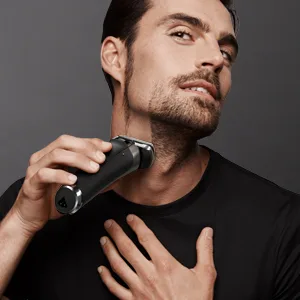 Braun Series 9 9330s Rechargeable Wet & Dry Men's Electric Shaver - one stroke