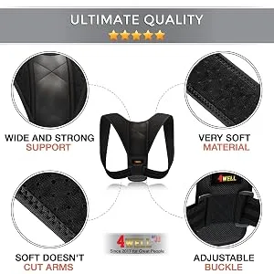 Posture Corrector for Women & Men - Posture Brace - Comfortable Back Brace Posture Corrector for Spinal Alignment & Posture Support - Adjustable Back Straightener - Posture Fixer - Slouching Brace - Quality