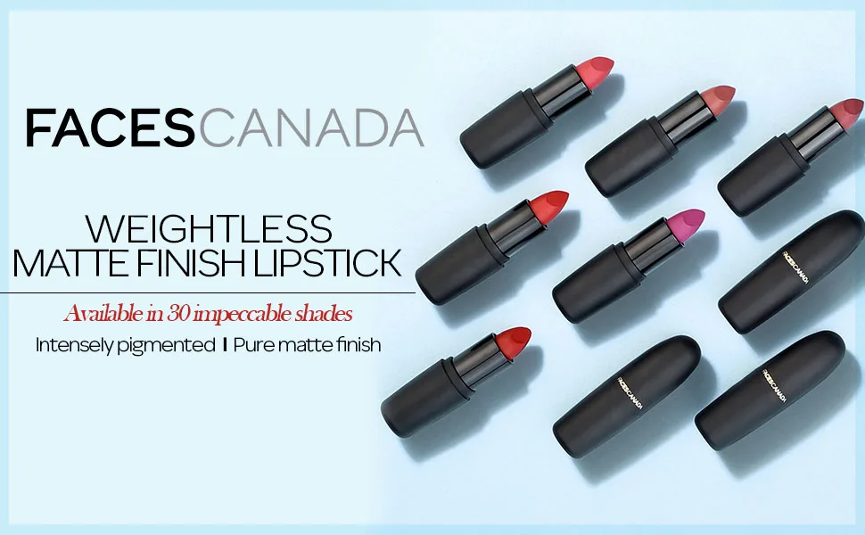 FACESCANADA Weightless Matte Finish Lipstick Divine Mauve 17 4gm - product information 1