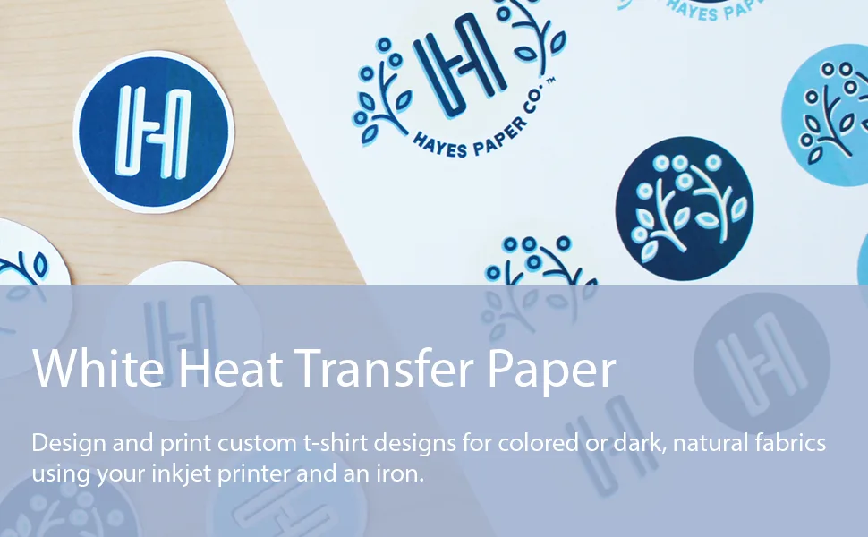Hayes Paper Co Iron-on Heat Transfer Paper For Colored or Dark Fabrics  White Base Color  A4 Size (8.5 x 11.5) 20 Sheets - product information 2