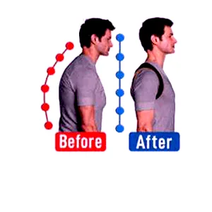 Ontel Posture Doctor Quick & Easy Posture Corrector - Before and After comparison of a man wearing Posture Doctor