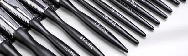 BS-MALL Makeup Brush Set 16pcs Makeup Brushes Premium Synthetic Bristles Powder Foundation Blush Contour Concealers Lip Eyeshadow Brushes Kit Black - product information 25