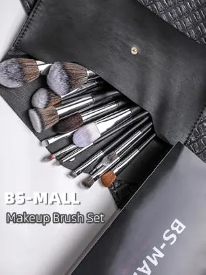 BS-MALL Makeup Brush Set 16pcs Makeup Brushes Premium Synthetic Bristles Powder Foundation Blush Contour Concealers Lip Eyeshadow Brushes Kit Black - product information 28