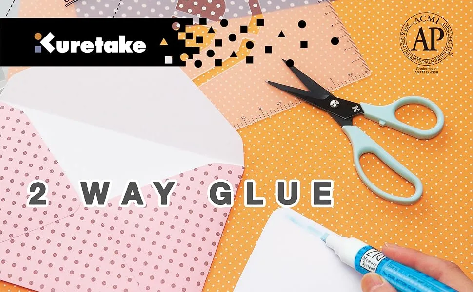 KURETAKE ZIG CORPORATION 2-Way Glue Pen 3P  Chisel Tip - GLUE