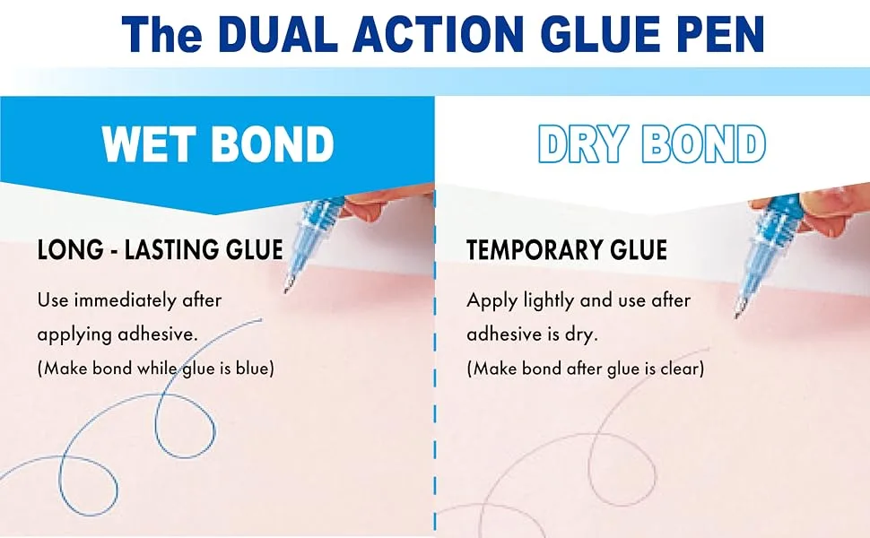 KURETAKE ZIG CORPORATION 2-Way Glue Pen 3P  Chisel Tip - GLUE