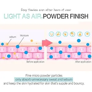 CORINGCO K beauty Makeup Air BB Cushion SPF50+ PA+++ Moisture Cherry Blossom Water Cushion + Refill 0.5floz (23) - 300_03