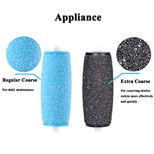 7 Extra Coarse & 7 Regular Coarse Replacement Roller Refill Heads Compatible with Perfect Electronic Foot File with Diamond Crystals 7 Extra Coarse + 7 Regular Coarse - product information 3