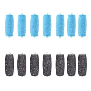 7 Extra Coarse & 7 Regular Coarse Replacement Roller Refill Heads Compatible with Perfect Electronic Foot File with Diamond Crystals 7 Extra Coarse + 7 Regular Coarse - product information 5