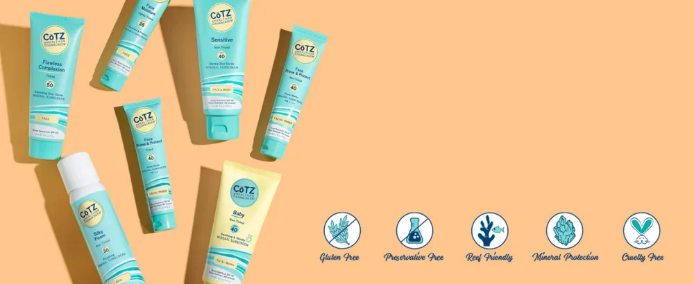 CoTZ Baby SPF40 Mineral sunscreen - sunscreen, face moisturizer, makeup primer, sunscreen for face, spf, sun skin care, zinc oxide, spf
