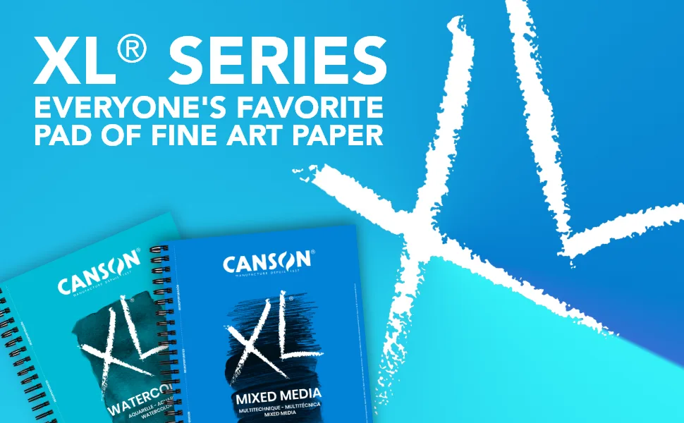 Canson XL Series Vellum Bristol  Yellow/Black 7x10 Bristol  Vellum Side Wire - canson xl series art paper