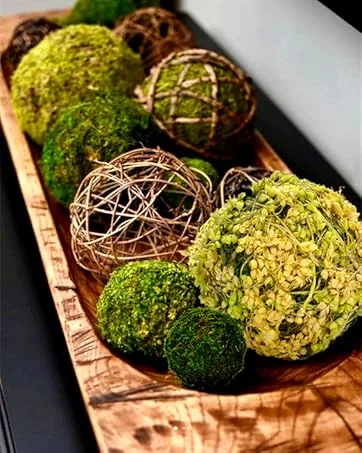 Byher Craft Sticks  Mini Wood Log for Rustic Home Decor - Farmhouse Centerpiece Decor Twigs (Craft Sticks-) - fake moss balls
