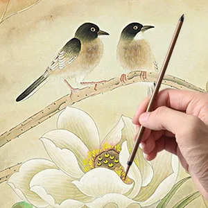 Wancetang Chinese Calligraphy Painting Brushes Professional Chinese Art Brush Set 5 Pcs Chinese Paint Brush Kit - Chinese calligraphy brush