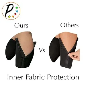 Presadee Closed Toe 15-20 mmHg Zipper Moderate Compression Leg Circulation Socks (Black  2XL) Black 2XL - Inner Zipper Protection