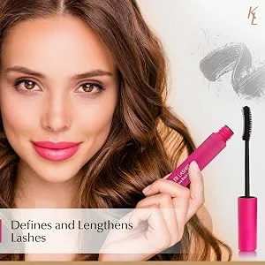KL Killer Lashes Easy Remove Smudge Free Mascara Black for Fuller and Longer Lashes - lengthen lashes waterproof mascara black