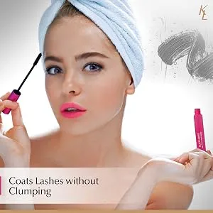 KL Killer Lashes Easy Remove Smudge Free Mascara Black for Fuller and Longer Lashes - longer and fuller lashes