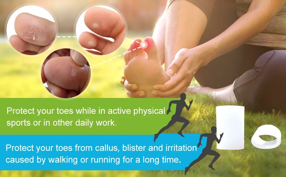 Bukihome 12 PCS Toe Sleeves  Silicone Toe Protectors to Cushion Toe Blister  Corn  Callus  Great for Running  Walking  Stop Toe Pain. - product information 9