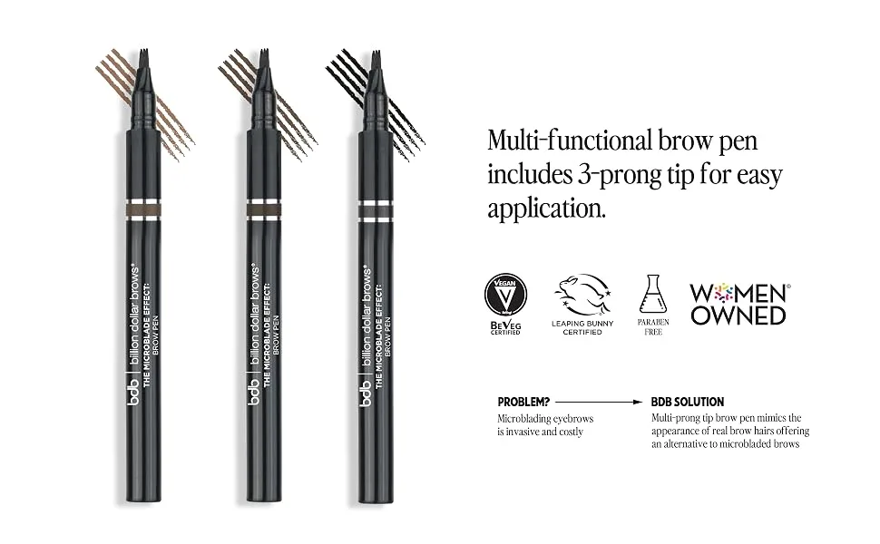 Billion Dollar Brows The Microblade Effect: Brow Pen  Create Natural Eyebrows  Fill in Brows  Taupe - product information 2