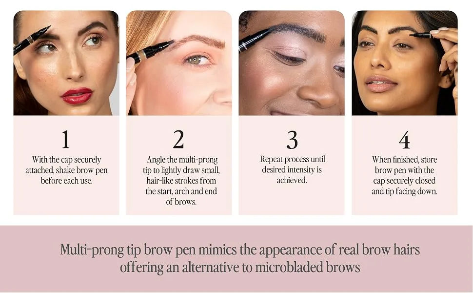 Billion Dollar Brows The Microblade Effect: Brow Pen  Create Natural Eyebrows  Fill in Brows  Taupe - product information 3