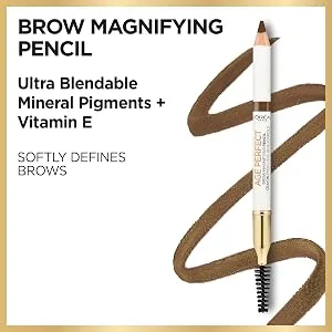 L'Oreal Paris Age Perfect Brow Magnifying Pencil with Vitamin E  Blonde - soft brows, natural eyebrows, shape and fill eyebrows