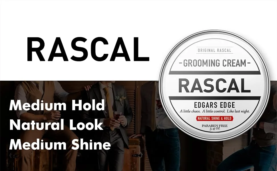 Edgars Edge Grooming Cream | Natural Shine & Hold - Beeswax & Castor Oil  TSA Friendly Container (Edge Cream  3.4oz) - Rascal Edgar