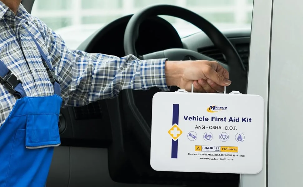 Vehicle First Aid Kit DOT ANSI 2021 Approved Metal Kit - 4772 Vehicle First Aid Kit DOT ANSI 2021 Approved Metal Kit