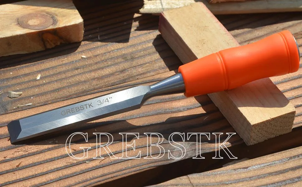 GREBSTK 4 Piece Wood Chisel Tool Sets Sturdy Chrome Vanadium Steel Chisel Woodworking Tools with Leather Bag  4PCS  1/4 inch 1/2 inch 3/4 inch 1 inch Regular Size Grip - Wood Chisel