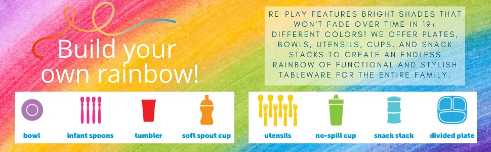 Re-Play Silicone Soft Spout Replacements (6pk) - build your own rainbow