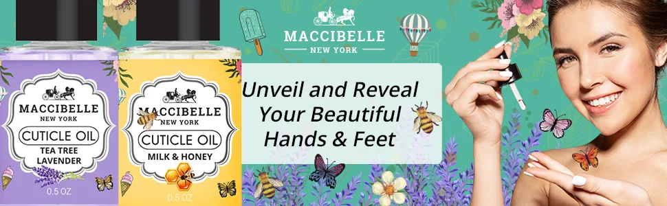 Maccibelle Cuticle Oil 0.5 oz for Dry Cracked Cuticles (SET OF 2 (Tea Tree Lavender + Milk &Honey)) - product information 2