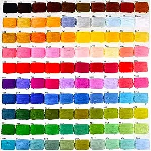 YITOHOP 200pcs+ Embroidery Floss Cross Stitch Threads String Kit with Organizer Storage Box-Included 100pcs Friendship Bracelet Floss  Embroidery Kit Large - High Quality Bracelet Floss String