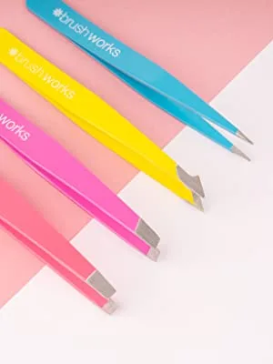 Brushworks HD 4 Piece Combination Tweezer Set - Neon - product information 2