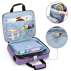 Luxja Embroidery Project Bag  Embroidery Kits Storage Bag (Bag Only)  Purple - embroidery organizer