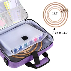 Luxja Embroidery Project Bag  Embroidery Kits Storage Bag (Bag Only)  Purple - embroidery organizer