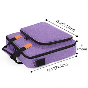Luxja Embroidery Project Bag  Embroidery Kits Storage Bag (Bag Only)  Purple - embroidery tool case