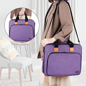 Luxja Embroidery Project Bag  Embroidery Kits Storage Bag (Bag Only)  Purple - embroidery tool case